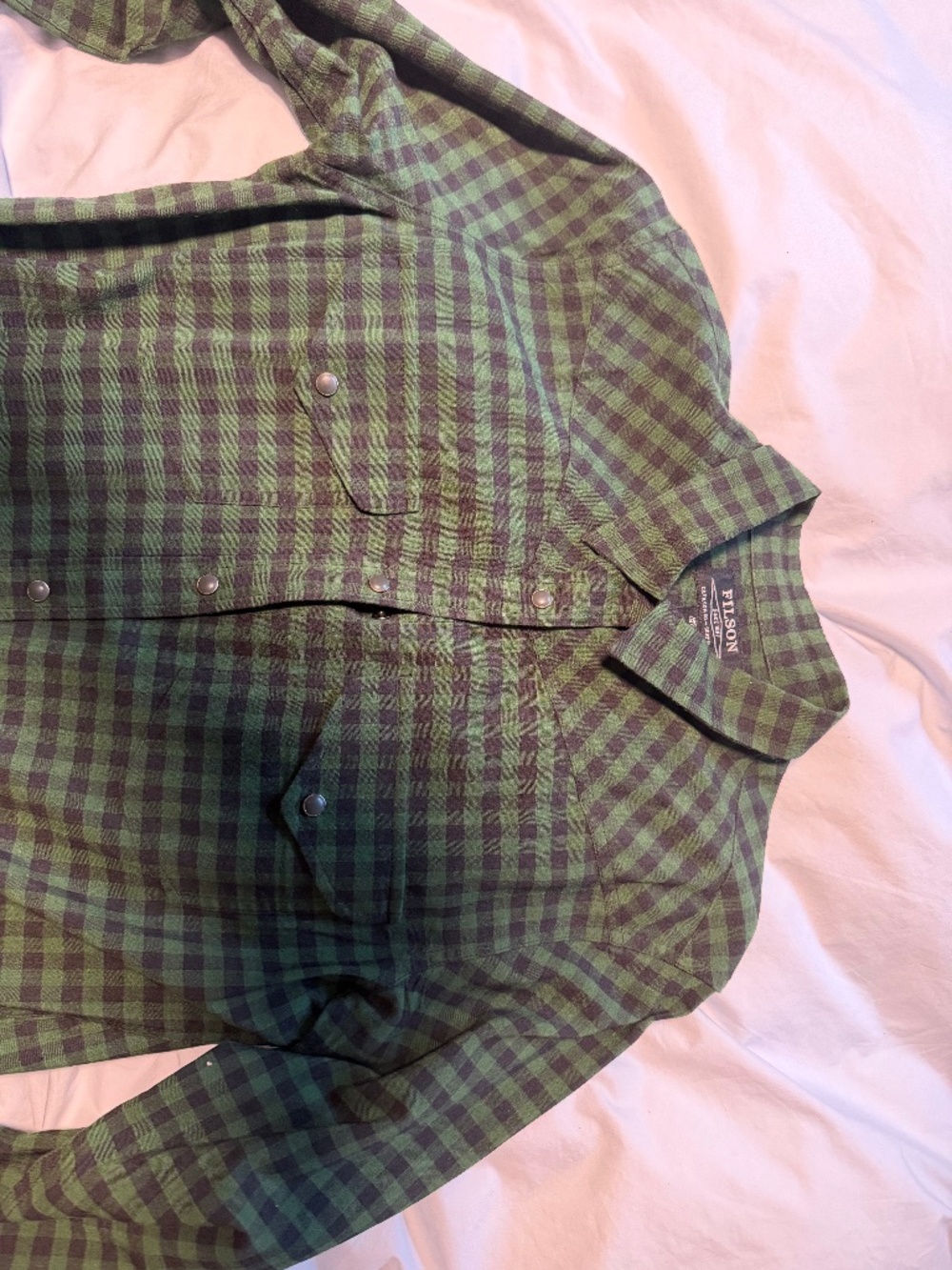 Filson long sleeve snap button down shirt